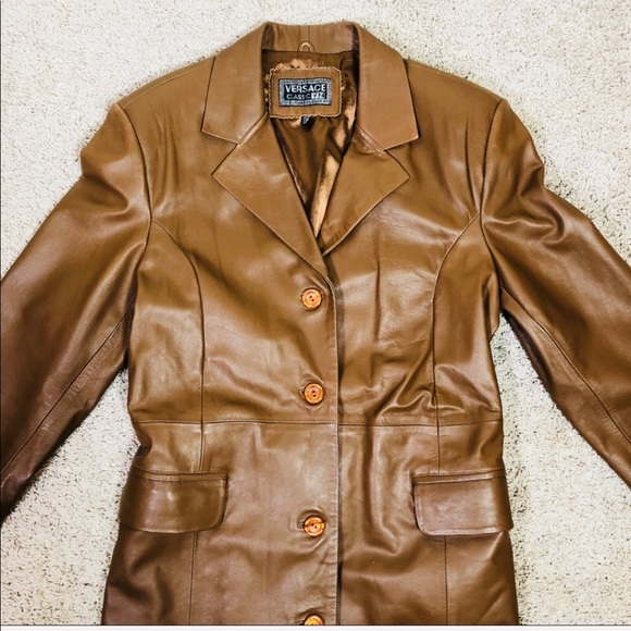 versace classic v2 leather jacket